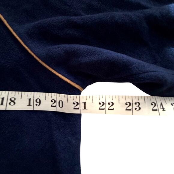 VTG 80s Champion Sweatshirt Mens M L Blue Tan Velour Striped VNeck Retro Indie - Picture 3 of 6